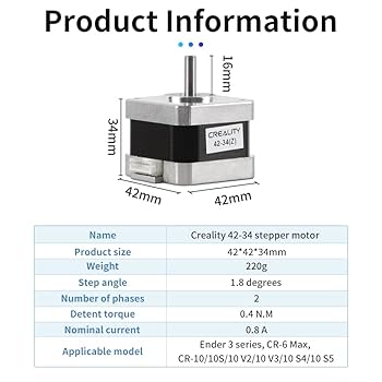 Amazon.com: Creality Official 42-34(Z) Stepper Motor, 3D
